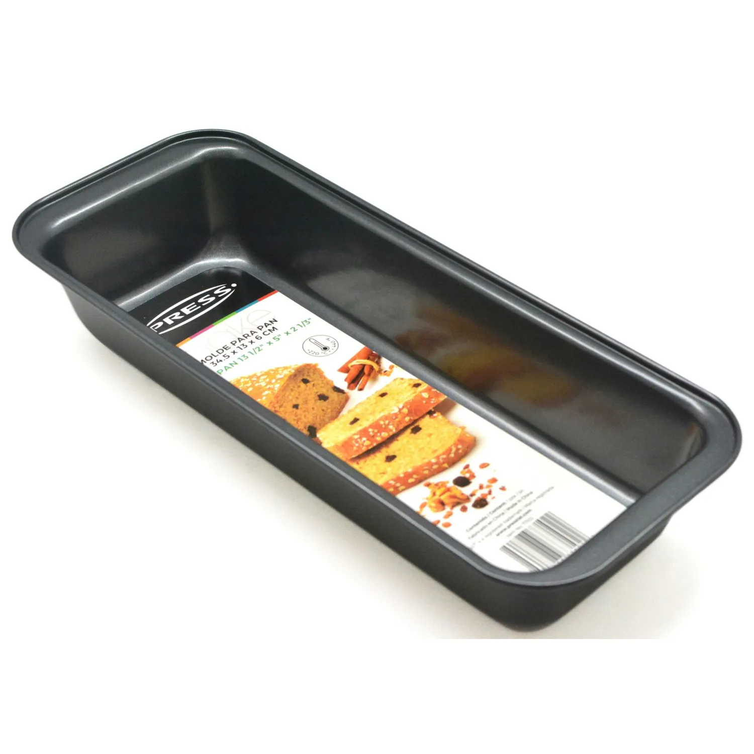 [KDPRESS00117] MOLDE PARA PAN 34.5X13X6CM 77102